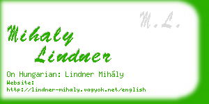 mihaly lindner business card